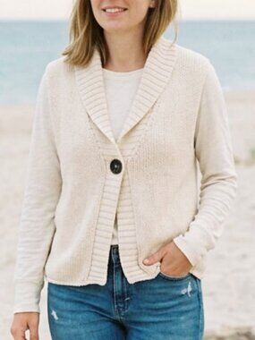 Pure Handknit Cream Sweater Vest Size M